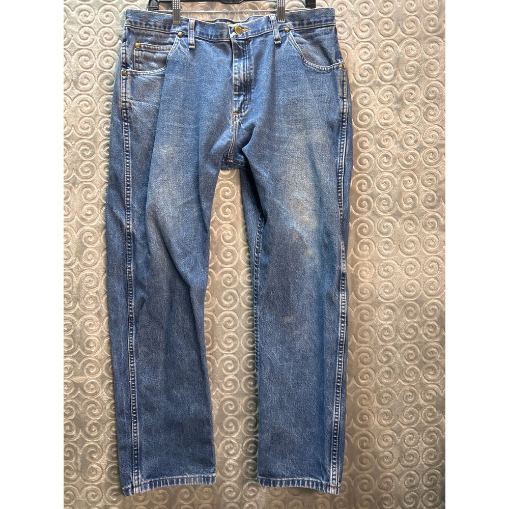 Wrangler Men's Blue Denim Jeans Vintage Style Work Utility Casual Wear‎ 38x30